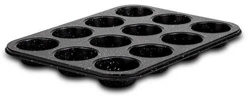 Tava dreptunghiulara pentru copt 12 briose cu invelis stone antiaderent Nature NAVA NV 239 023