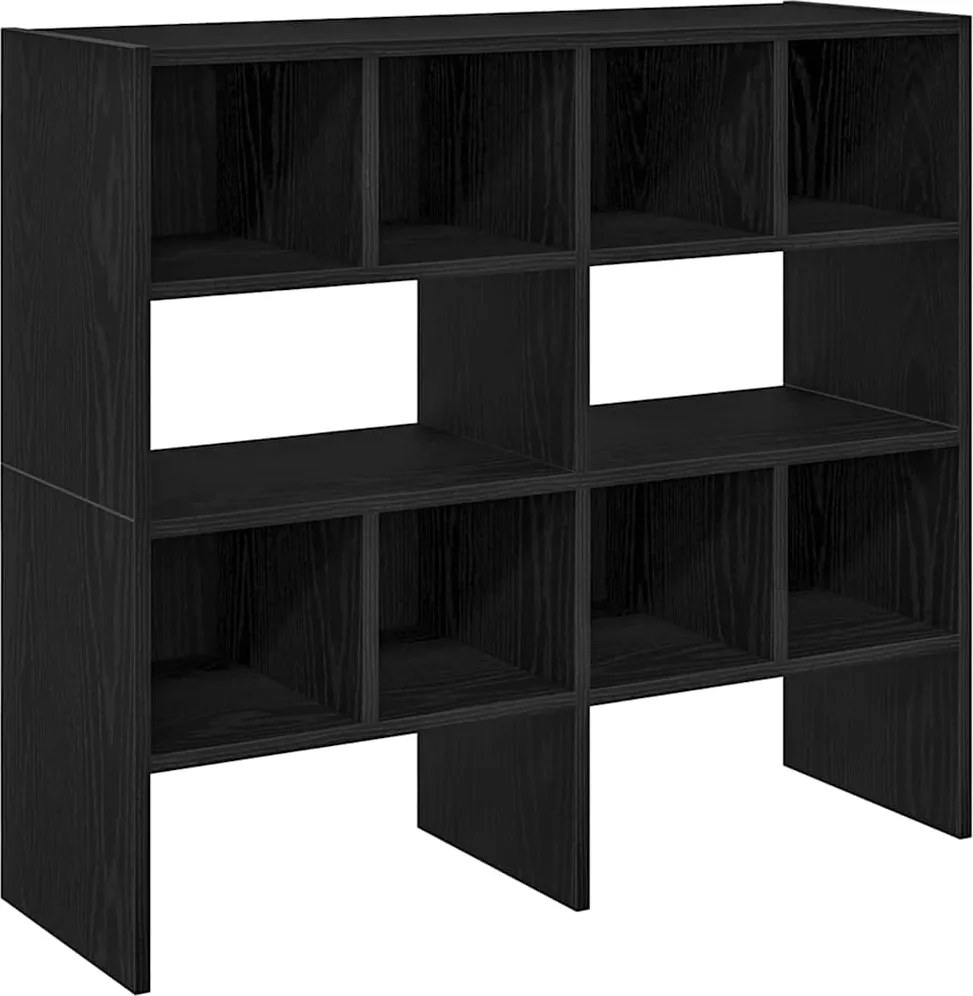 vidaXL Rafturi pantofi 2 buc Stejar negru stivuibil 89,5x30x40 cm