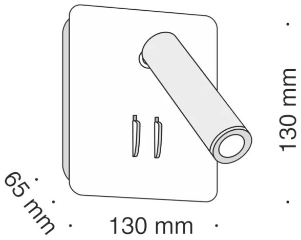 Spot LED de perete Maytoni C175-WL-01-6W-B IOS LED/9W/230V negru
