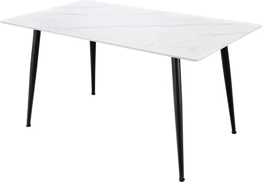 Masa dining cu blat ceramic Milano alb 140x80cm