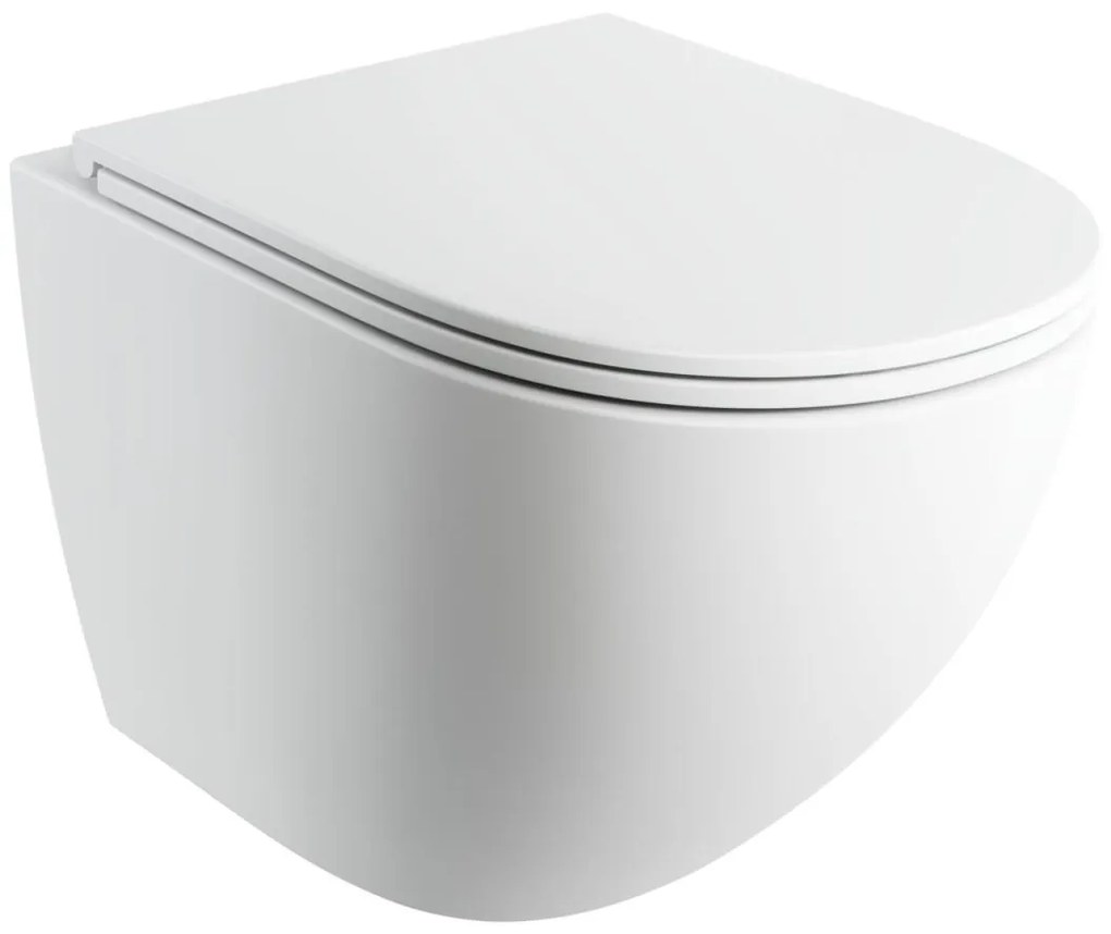 Omnires Ottawa vas wc cu capac soft-close agatat da da alb mat OTTAWACSPMWBM