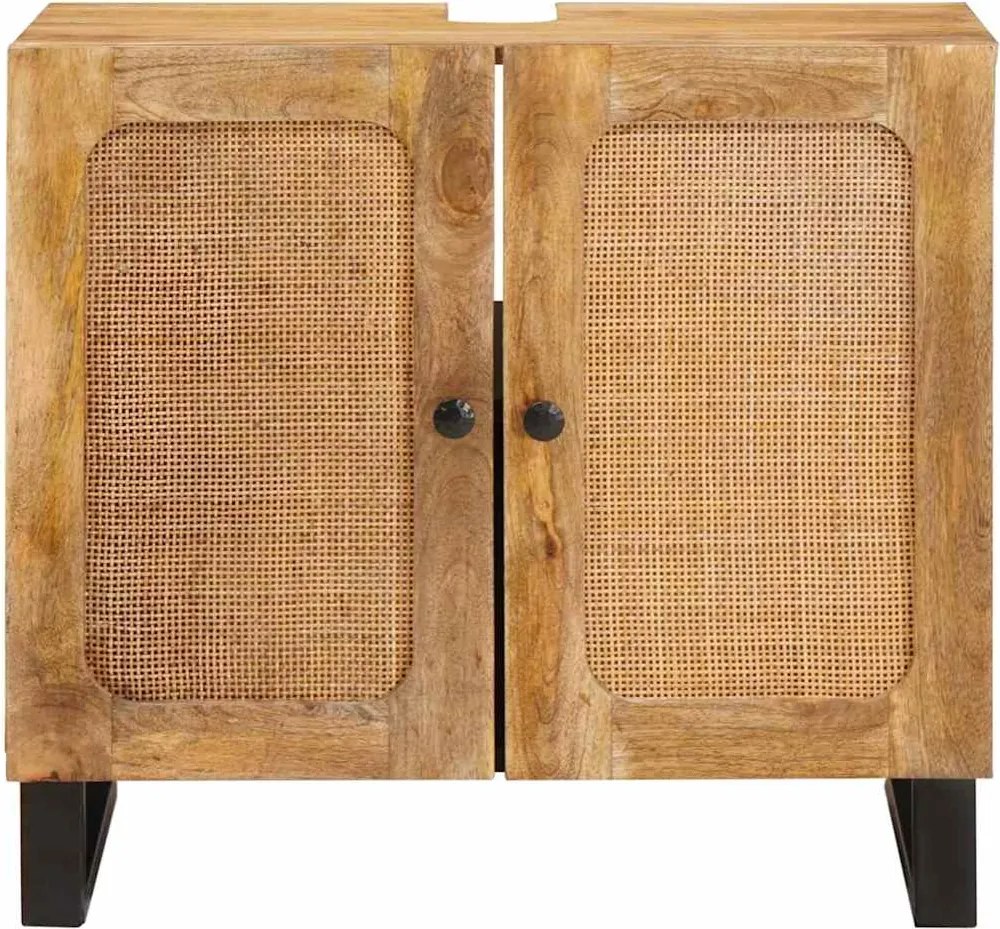 vidaXL Dulap pentru Chiuveta de Baie cu raft Maro 62 x 33 x 58 cm