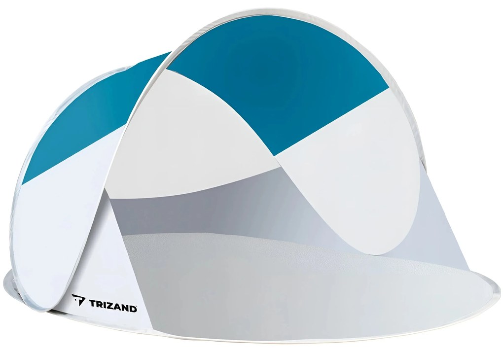 Cort de plaja SUNSHADE 120x220 cm, albastru-alb