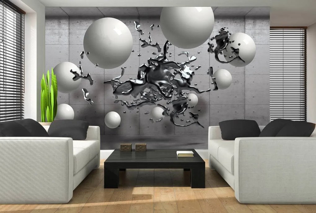 Fototapet - 3D abstacție geometrică (254x184 cm)