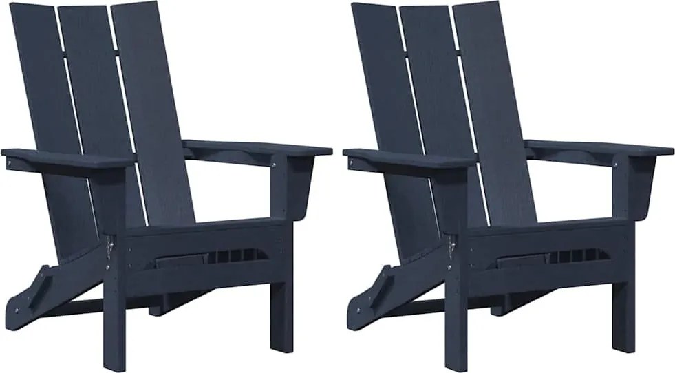 vidaXL Scaun pentru Grădină 2 pcs Bleumarin 80.5 x 74.5 x 92 cm