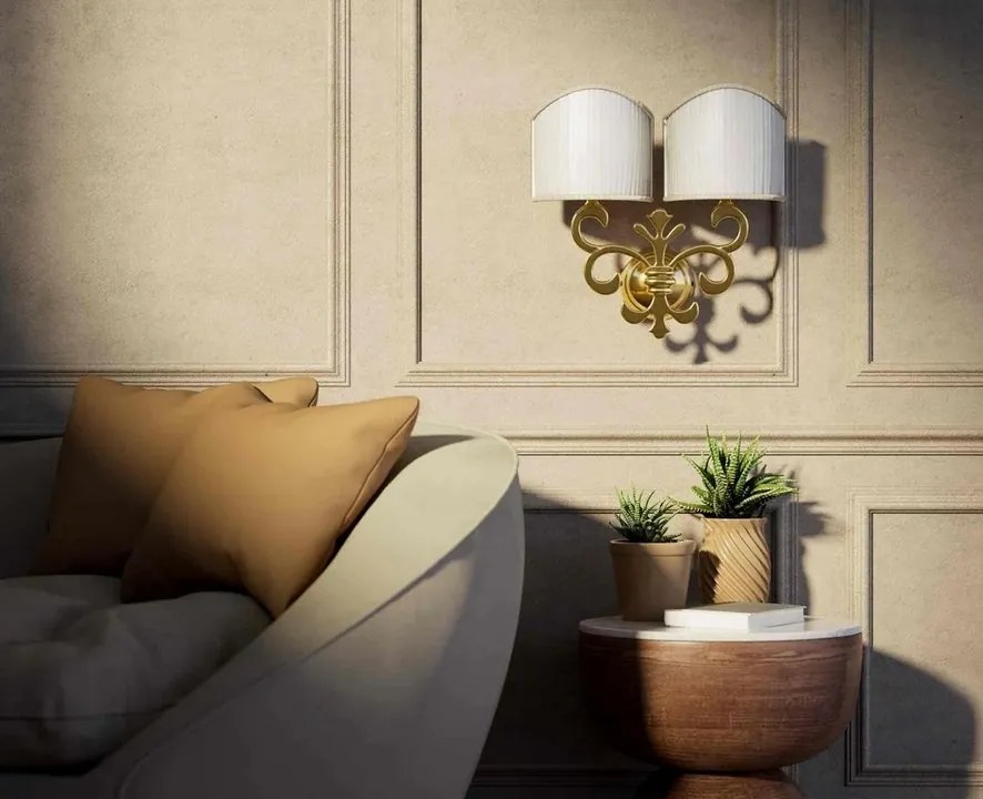 Aplica de perete stil clasic italian din alama Giglio