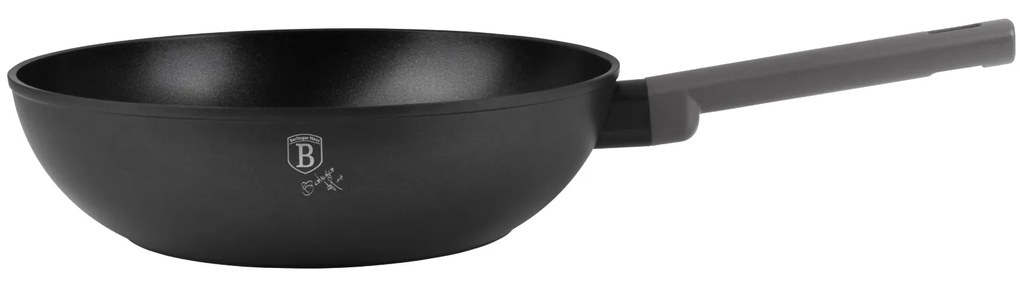 Tigaie wok cu capac 28 cm Anthracite  Berlinger Haus - BH 8123