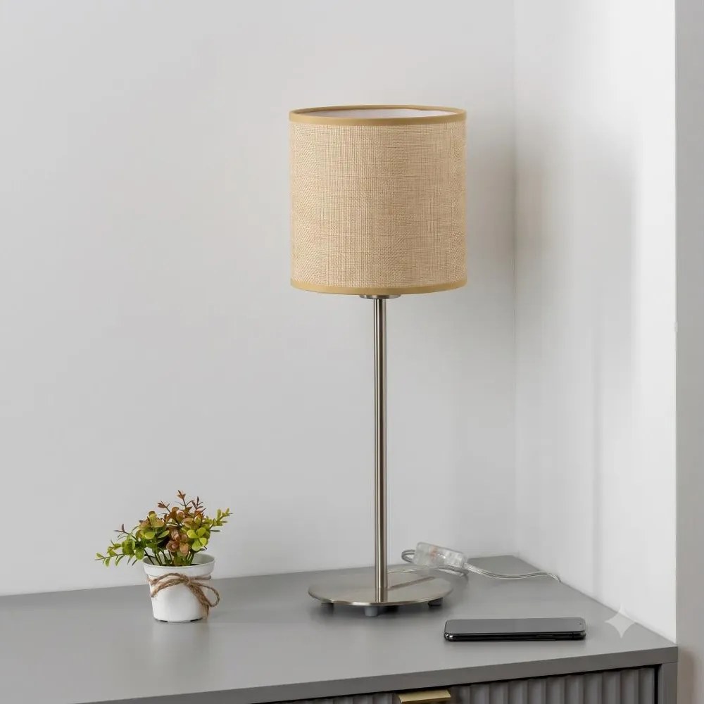 Brilagi - lampă de masă LED NUBILA 1xE27/60W/230V maro deschis