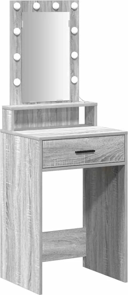 vidaXL Masă de Machiaj cu sertar Gri 50 x 41 x 140 cm Lemn compozit