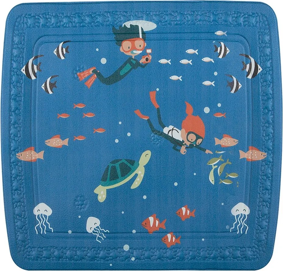 Covoraș antiderapant pentru copii pentru duș 55x55 cm Scuba Diver – Spirella