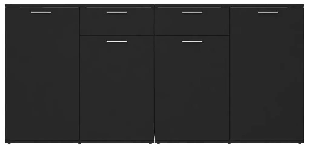Servanta, negru, 160x36x75 cm, PAL 1, Negru, 160 x 36 x 75 cm