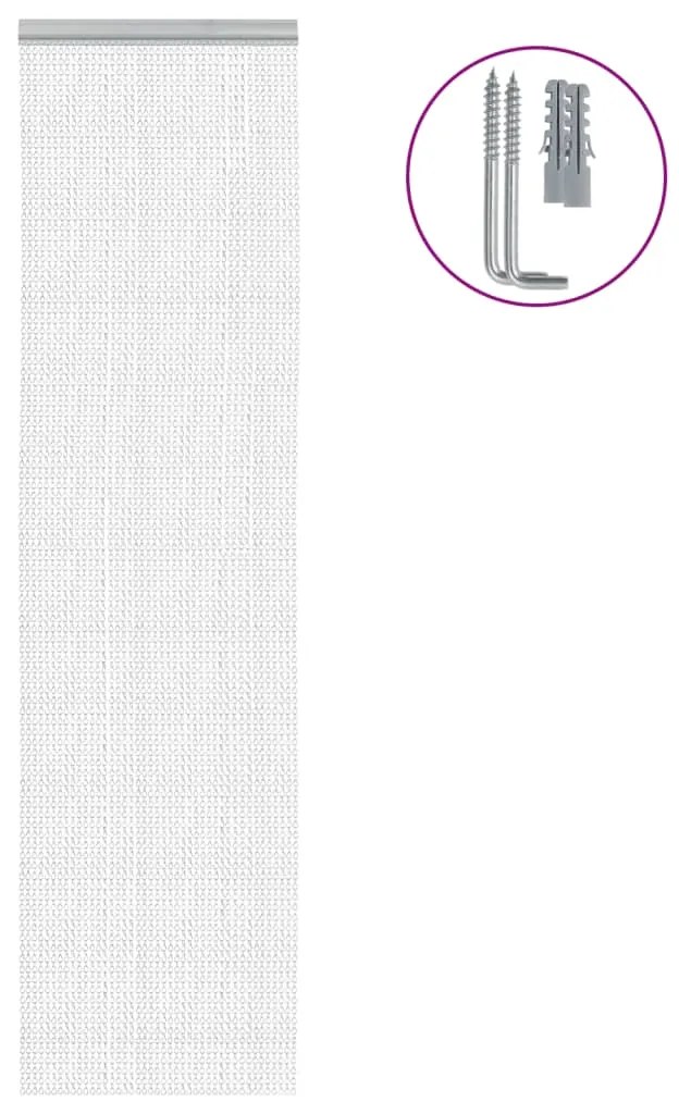 vidaXL Paravan de ușă cu lanț, 56x202 cm, aluminiu