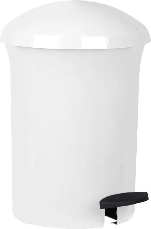 Coș de gunoi Aldo Dust Bin, cu pedală, 8,1 l, alb