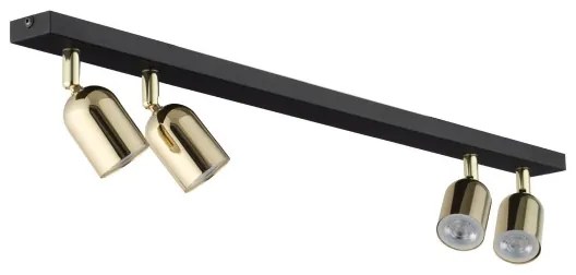 Spot TOP 4xGU10/10W/230V negru/auriu