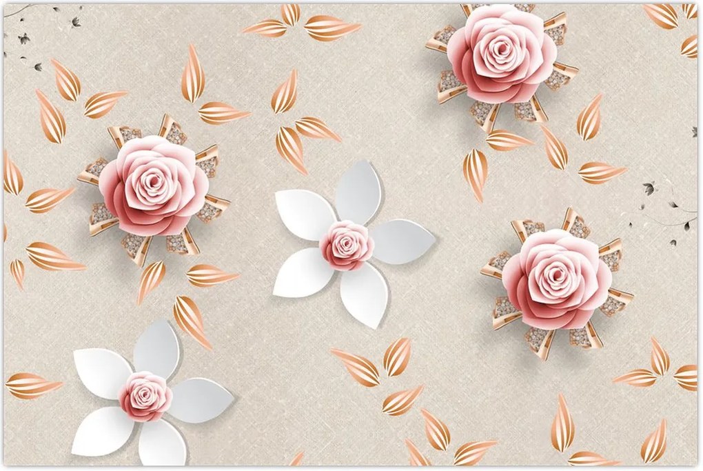 Tablou - Flori de trandafiri (90x60 cm)