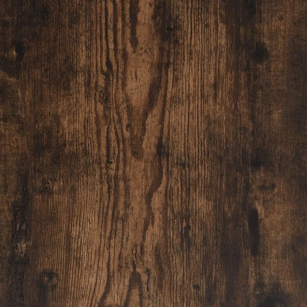 Masute laterale, 3 buc., stejar fumuriu, lemn prelucrat 3, Stejar afumat