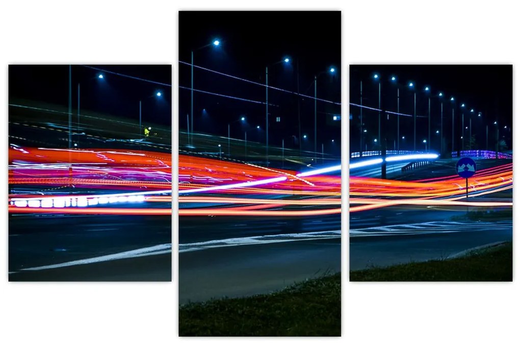 Tabloul orașului nocturn (90x60 cm)