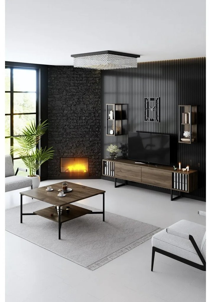 Măsuță de cafea Black Line Walnut