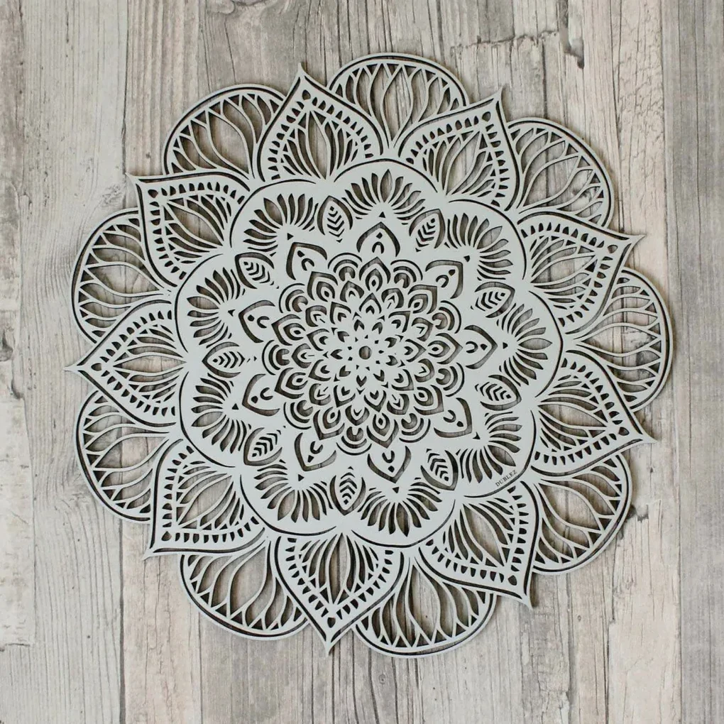 DUBLEZ | Mandala 3D sculptată - Floare de Lotus