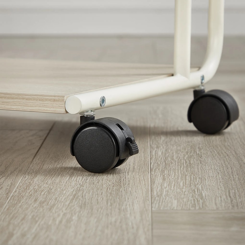 Masuta pe roti MIREZO 55x33cm, bej