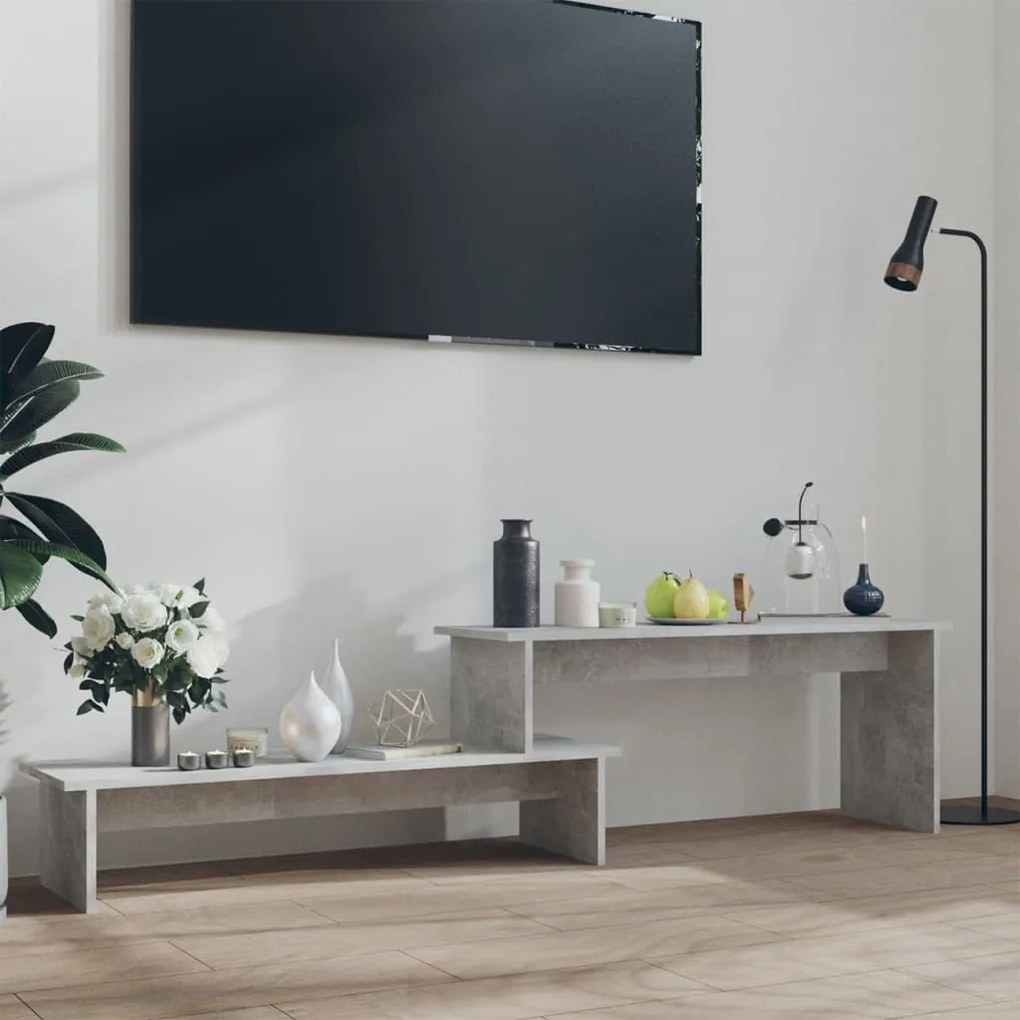 vidaXL Comodă TV, gri beton, 180x30x43 cm, PAL