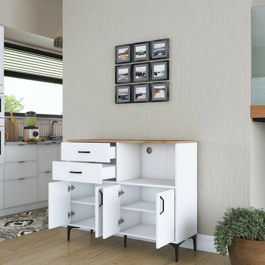 Dulap Jeby Walnut and White