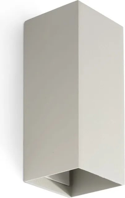 Aplica perete aluminiu gri, 2xGU10, LUNE square