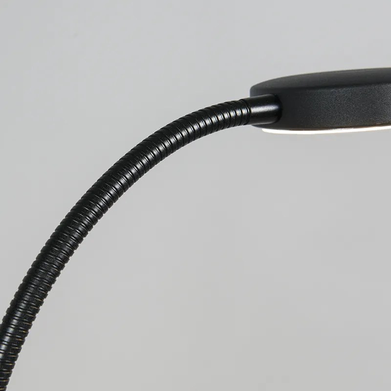 Lampă de podea modernă neagră cu LED reglabil - Trax