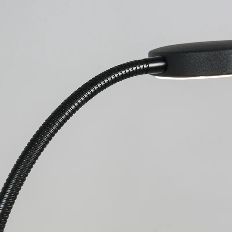 Lampă de podea modernă, negru, cu LED - Trax
