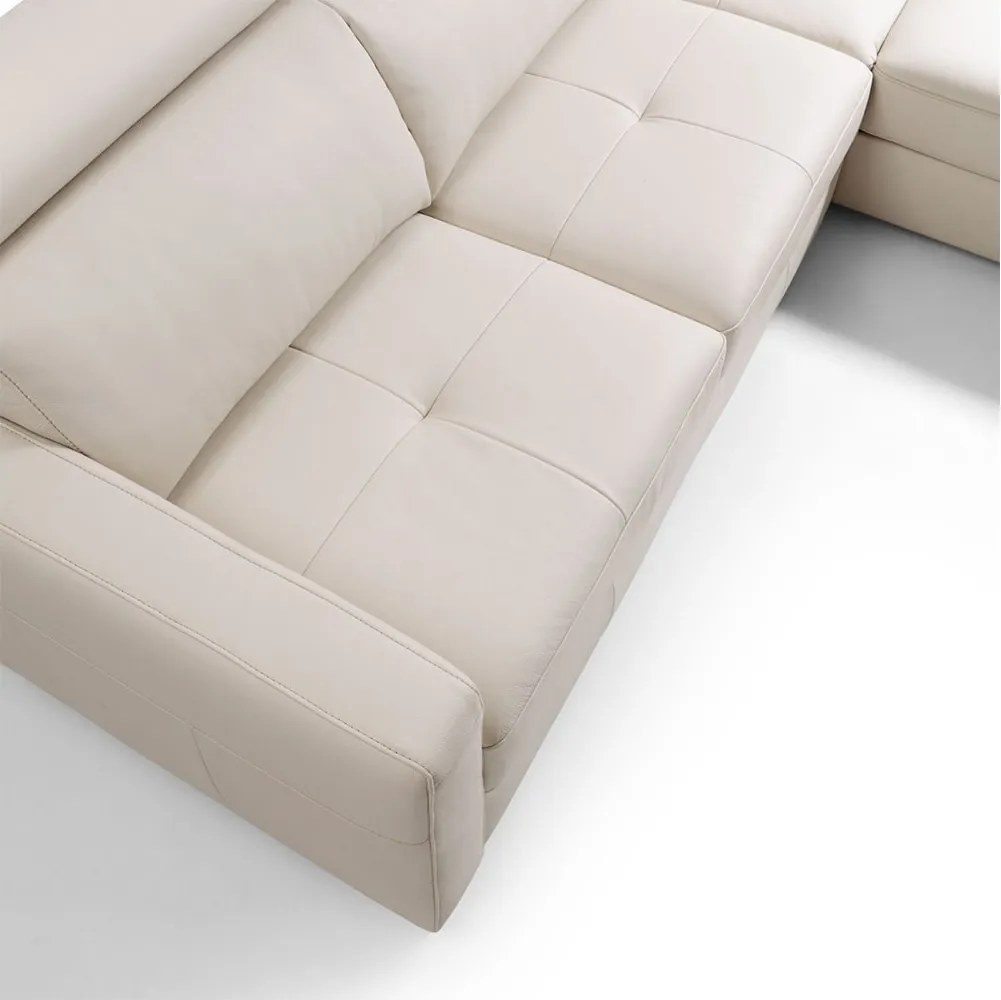 Colțar lemn masiv Ergo 341×89–101×171 cm - Stânga