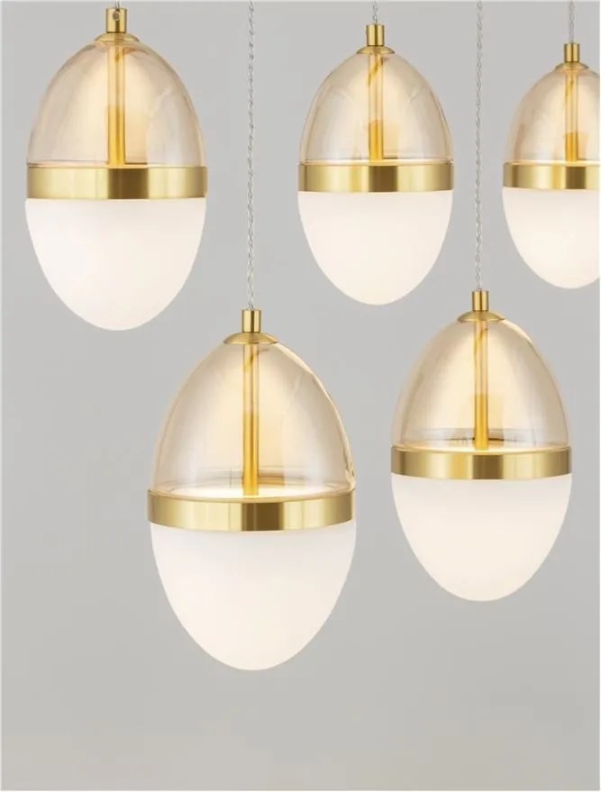 Lustra cu 5 pendule LED design modern Egna