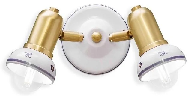 Aplica cu 2 spoturi realizata manual din ceramica SAVONA