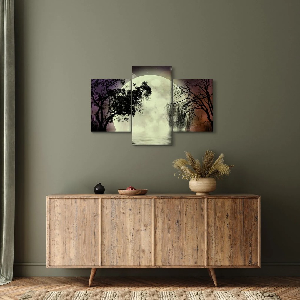 Tablou - Lună plină deasupra apei (90x60 cm)