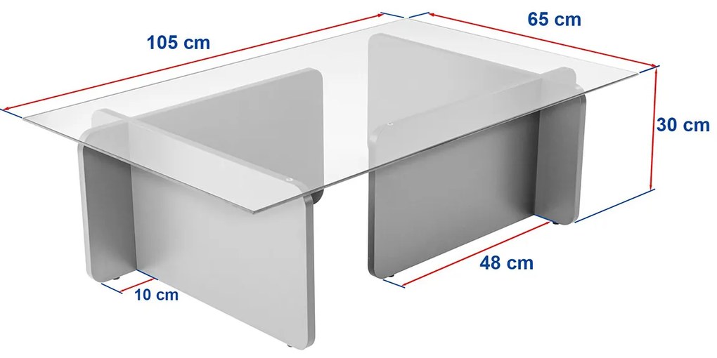 Masă de cafea Flavio Wooden Black