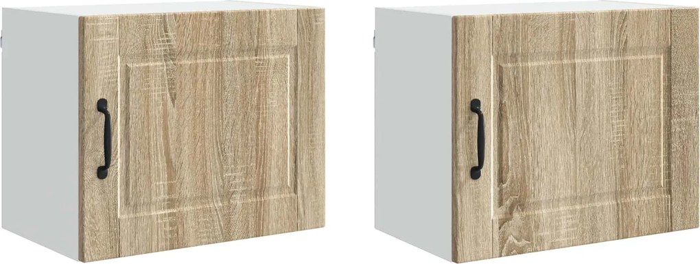vidaXL Dulap de bucătărie cu raft 2 pcs Stejar Sonoma 50 x 31 x 40 cm
