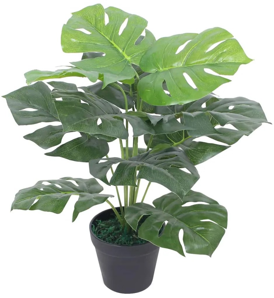 vidaXL Plantă artificială Monstera cu ghiveci, 45 cm, verde