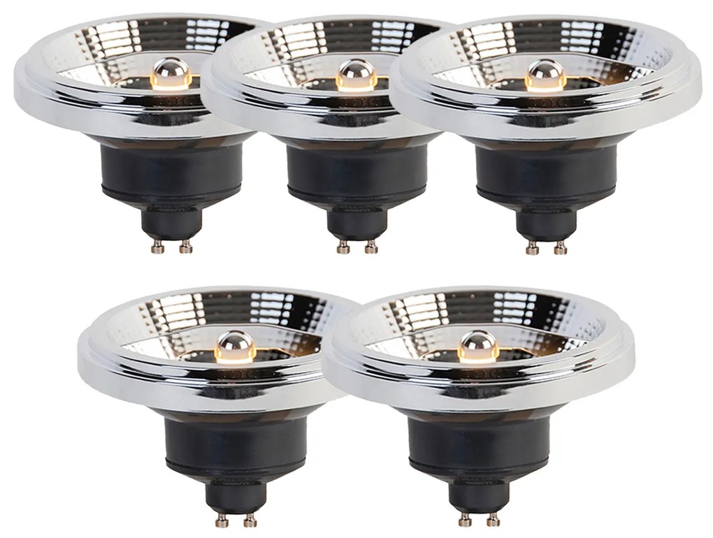 Set de 5 becuri LED GU10 cu 3 trepte de reglare a intensității luminii de la cald la rece AR111 11W 620lm 2000-3000K