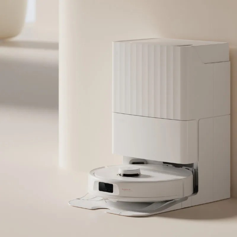 Robot aspirator Roborock Q Revo Max V, 7000Pa, 180 min, 300 m², Dry/Mocro, Wi-Fi, PreciSense® LiDAR + Reactive AI, Asistent vocal, Alb