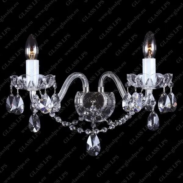 Aplica de perete cu 2 brate, Cristal Bohemia N21 801/02/1-A