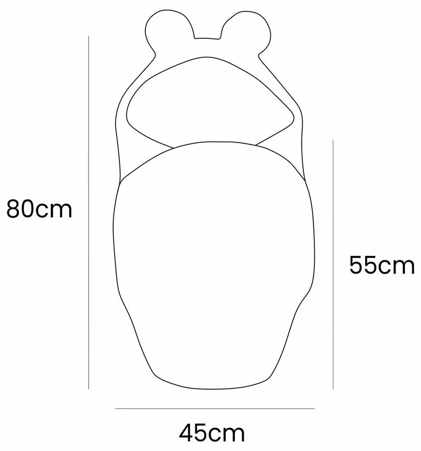Păturică de înfășat crem din sherpa 35x65 cm – Meowbaby