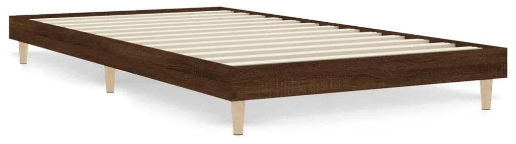 832060 vidaXL Cadru de pat, stejar maro, 100x200 cm, lemn prelucrat