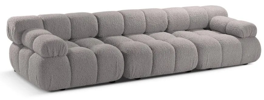 Canapea modulară gri deschis cu tapițerie din țesătură bouclé 282 cm Bellis – Micadoni Home