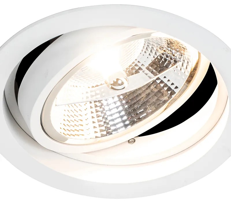 Spot încastrat rotund inteligent alb reglabil, inclusiv Wifi GU10 111m - Chuck 111