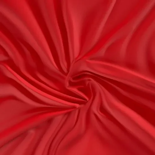 Kvalitex Satin foaie cu elastic roșu, 140 x 200 cm