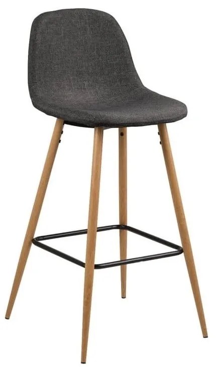 Scaun de bar gri/în culoare naturală 101 cm Wilma – Actona