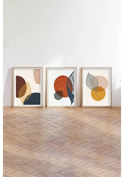 SET 3x pictură în ramă foto 50x70 cm colorat