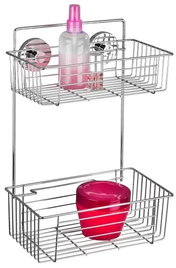 WENKO 20889100-Raft VACUUM-LOC rotund, oțel, 26x38 cm, crom lucios