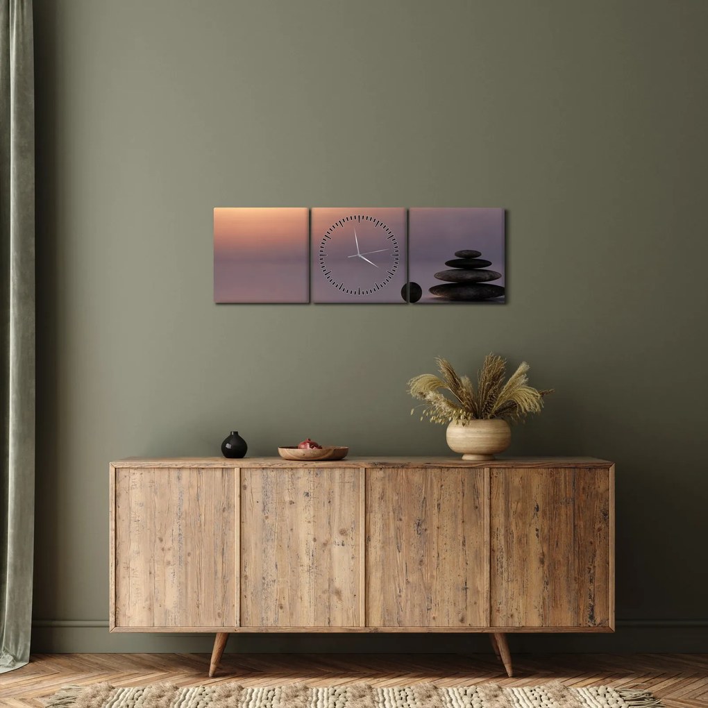 Tablou - Echilibru (cu ceas) (90x30 cm)
