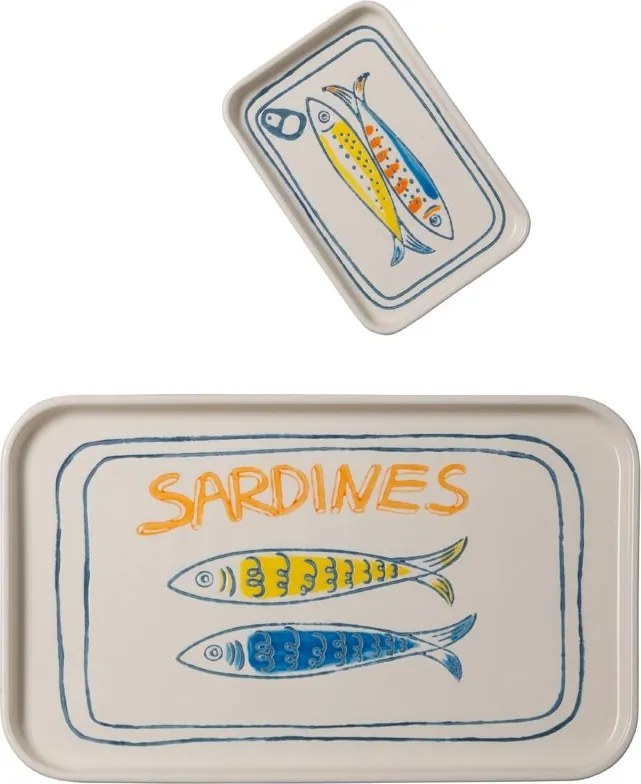 Set 2 tavi din portelan, Sardines