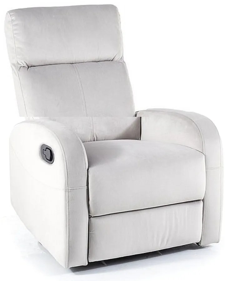 Scaun rabatabil Olimp Velvet, gri deschis